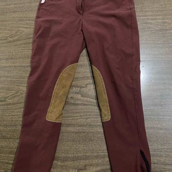 Tailored Sportsman Rust English riding Breeches size 32 R leather knee patches - Picture 8 of 9